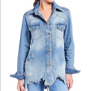 Free Peoplemoonchild Denim Shirt Jacket 
